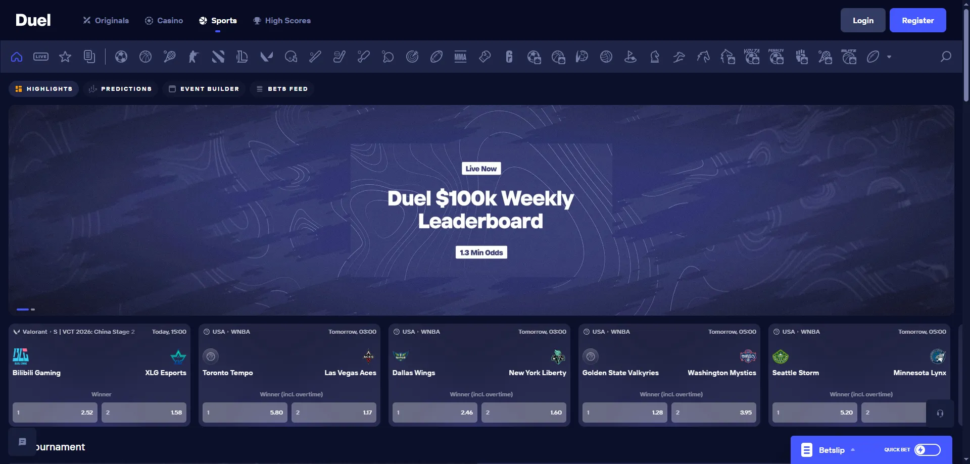 Duel Casino &mdash; apostas esportivas em cripto com mercados variados